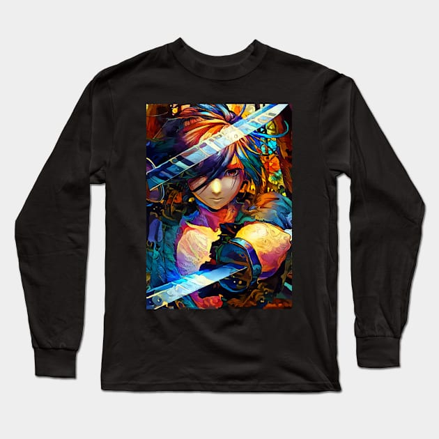 Colorful Little monster Long Sleeve T-Shirt by hustlart